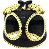 American River Choke Free Dog Harness Polka Dot Collection - Yellow and Black