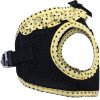 American River Choke Free Dog Harness Polka Dot Collection - Yellow and Black
