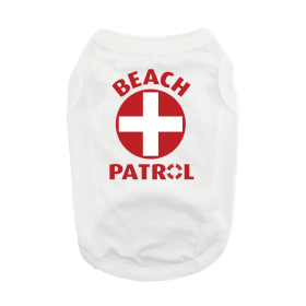 Beach Patrol Dog Shirt - White (size: X-Small)