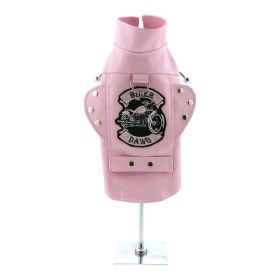 Biker Dawg Motorcycle Dog Jacket - Pink (size: X-Small)