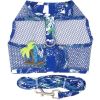 Cool Mesh Dog Harness with Leash - Ocean Blue and Palms