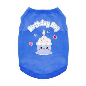 Birthday Boy Dog Shirt - Blue (size: X-Small)