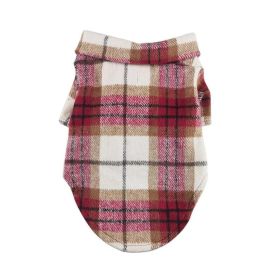 Flannel Dog Shirt - Red and White Plaid (size: XX-Small)