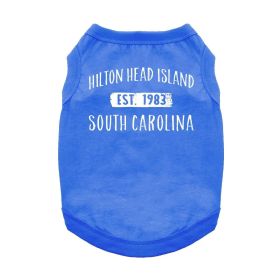 Hilton Head Island, SC Dog Shirt - Blue (size: X-Small)