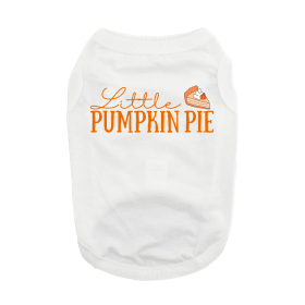 Little Pumpkin Pie Dog Shirt - White (size: X-Small)