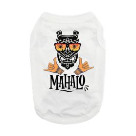 Mahalo Dog Shirt - White (size: X-Small)