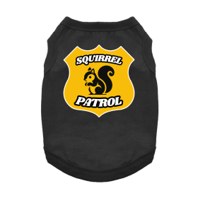 Squirrel Patrol Dog Shirt - Jet Black (size: X-Small)