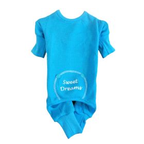 Sweet Dreams Thermal Dog Pajamas - Blue (size: X-Large)