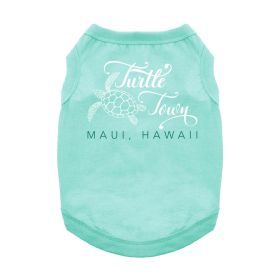 Turtle Town Maui, HI Dog Shirt - Teal (size: X-Small)