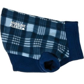 Highline Fleece Dog Coat - Blue Plaid (size: Size 8)