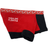 Highline Fleece Dog Coat - Red and Black with Rolling Bones