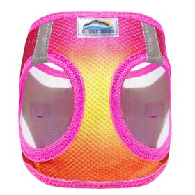 American River Choke Free Dog Harness Ombre Collection - Raspberry Pink and Orange (size: medium)