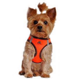 American River Top Stitch Dog Harness - Iridescent Orange (size: medium)
