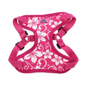 Wrap and Snap Choke Free Dog Harness by Doggie Design - Pink Hibiscus (size: large)