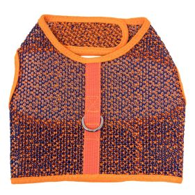 Active Mesh Dog Harness with Leash - Orange & Blue (size: small)