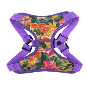 Wrap and Snap Choke Free Dog Harness by Doggie Design - Sunset Hibiscus (size: small)