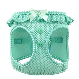 American River Choke Free Dog Harness Polka Dot Collection - Teal Polka Dot (size: medium)