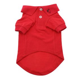 Solid Dog Polo - Flame Scarlet Red (size: medium)
