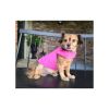 Reversible Fleece Lined Puffer Dog Coat - Pink Plaid