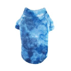 Soft Plush Pullover - Tie-Dye Blue (size: X-Small)